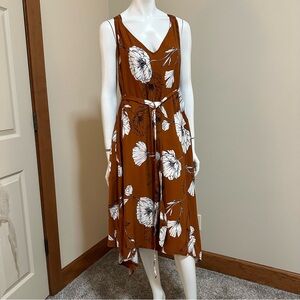 Ava and Viv Floral Sleeveless Tie Dress